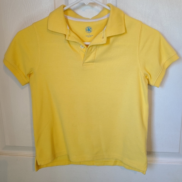 (1562) J.KHAKI Boys Casual Short Sleeve Polo Shirt,  Size: 7 Color: Yellow - Picture 4 of 13